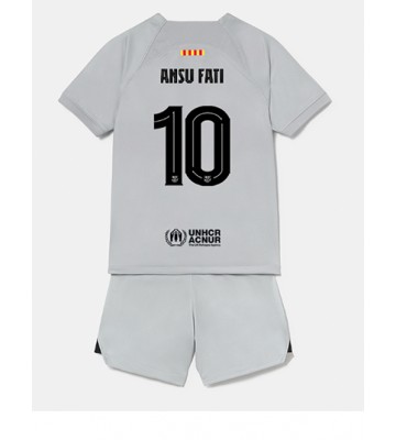 Barcelona Ansu Fati #10 Tredjedraktsett Barn 2022-23 Kortermet (+ Korte bukser)